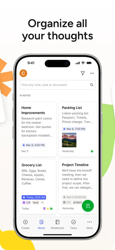 Evernote screenshot 2