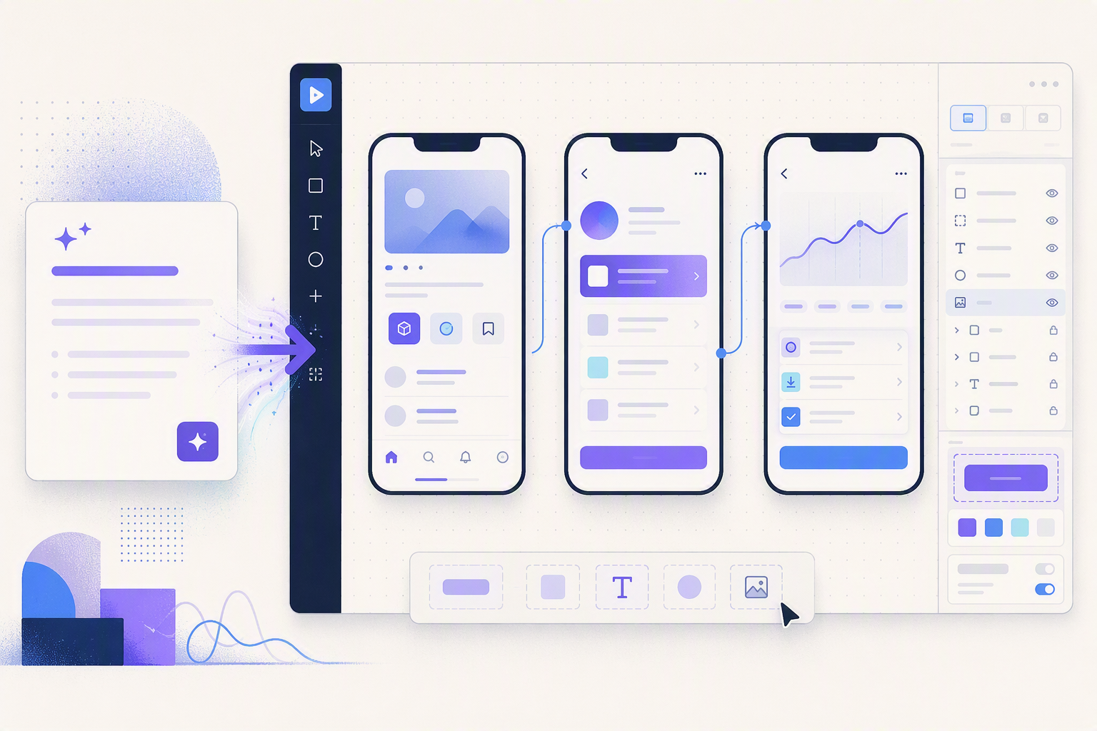 AI Design Assistant: Build Editable Mobile App Flows