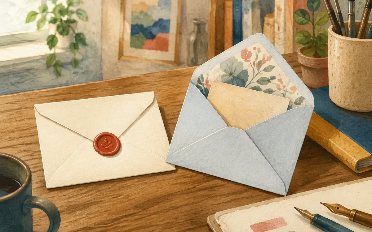 A sealed envelope beside an opened one