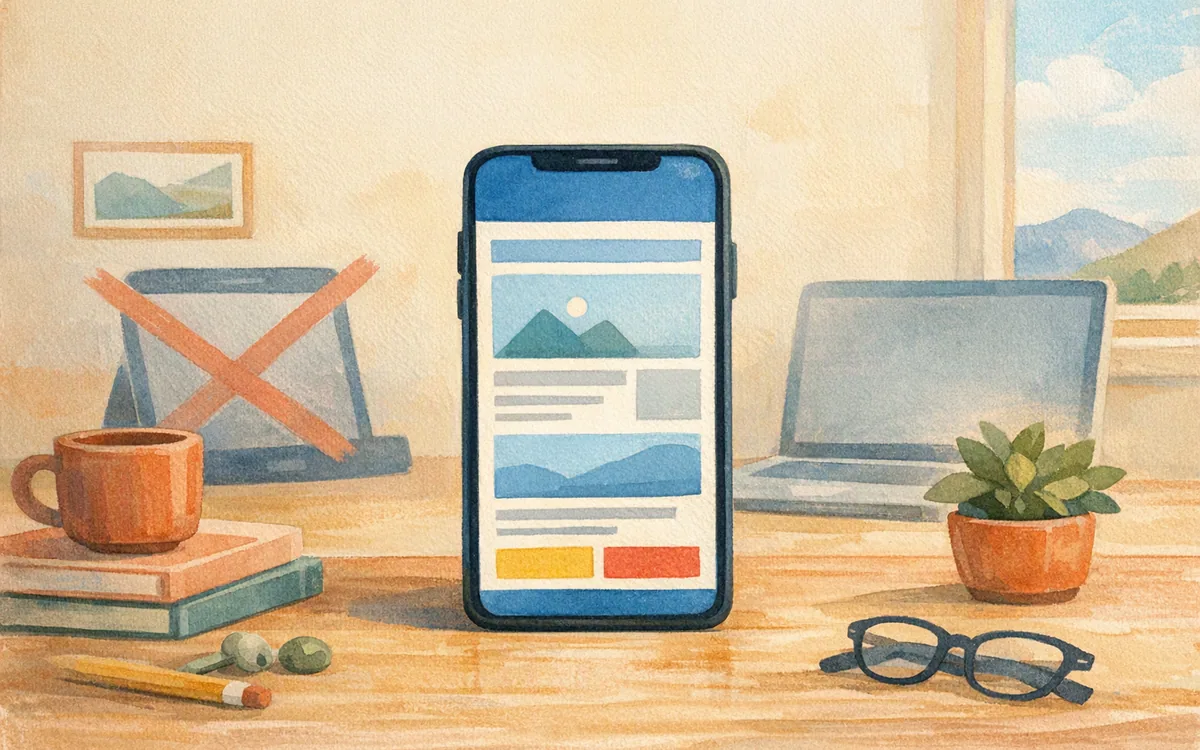 A single highlighted phone cutout with a faded second device nearby
