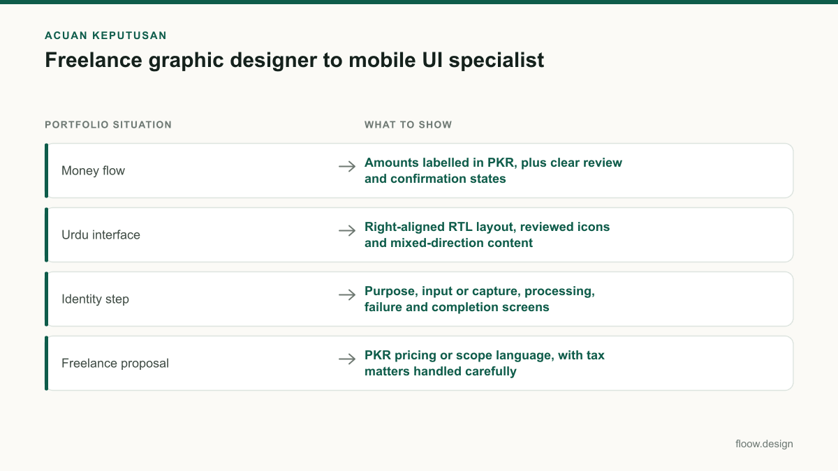 Tabel acuan keputusan freelance graphic designer untuk tim Indonesia