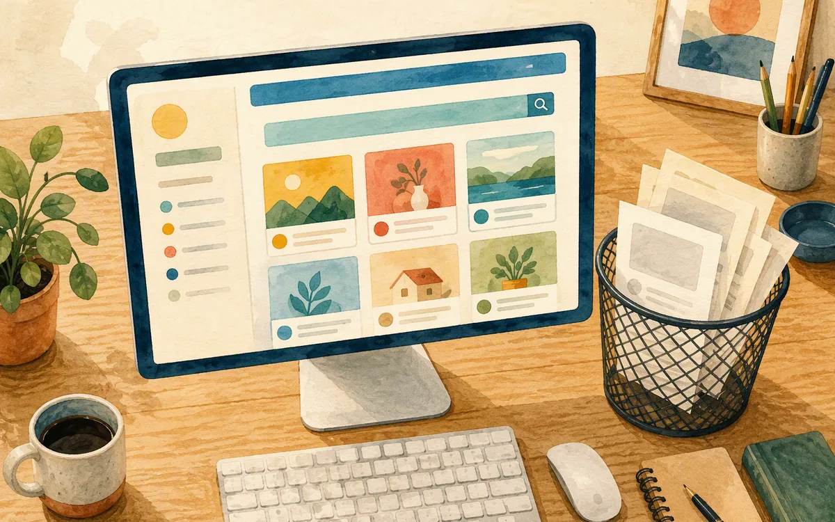 Illustration of selecting useful, distinct pages instead of publishing thin duplicate pages.