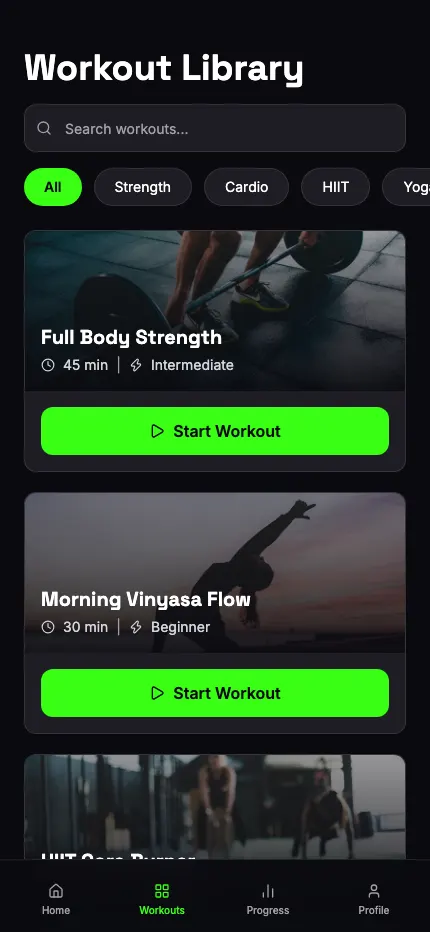 Workout Library