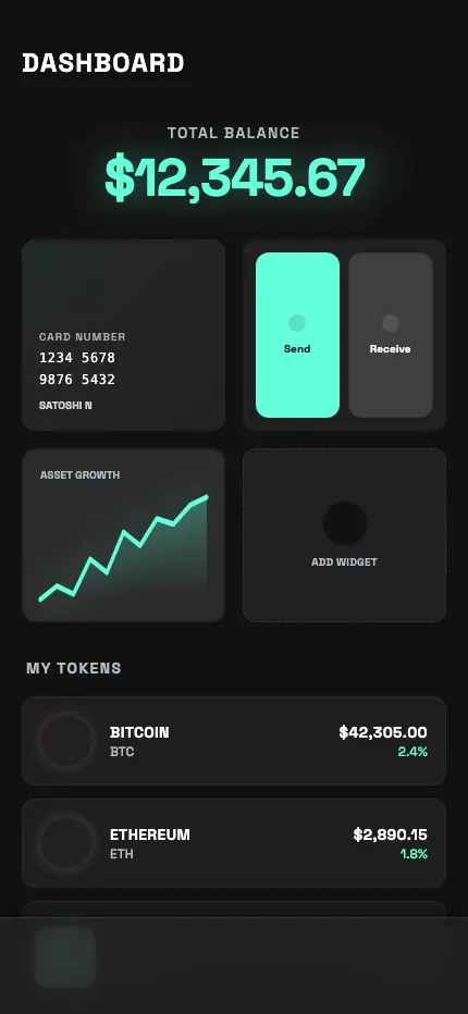 Cryptocurrency Wallet Dashboard