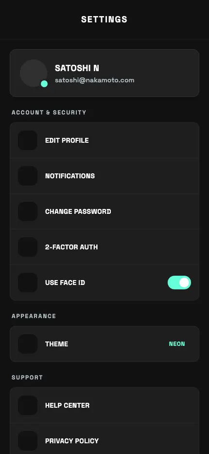 Settings