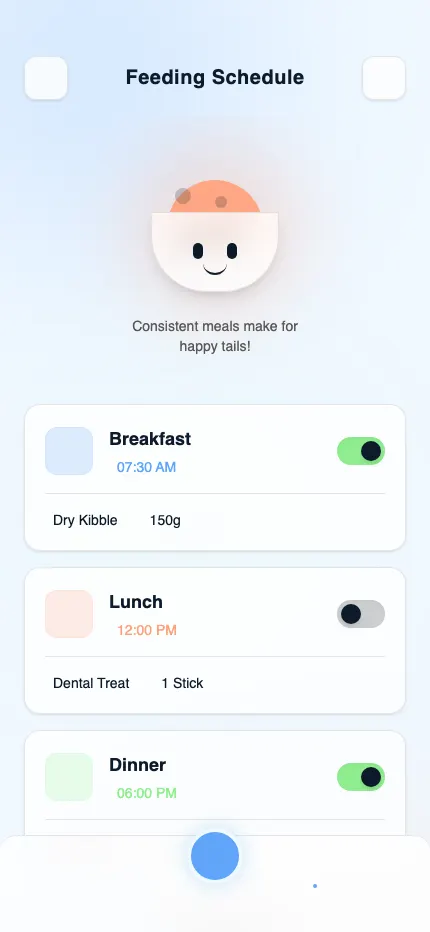 Feeding Schedule Screen