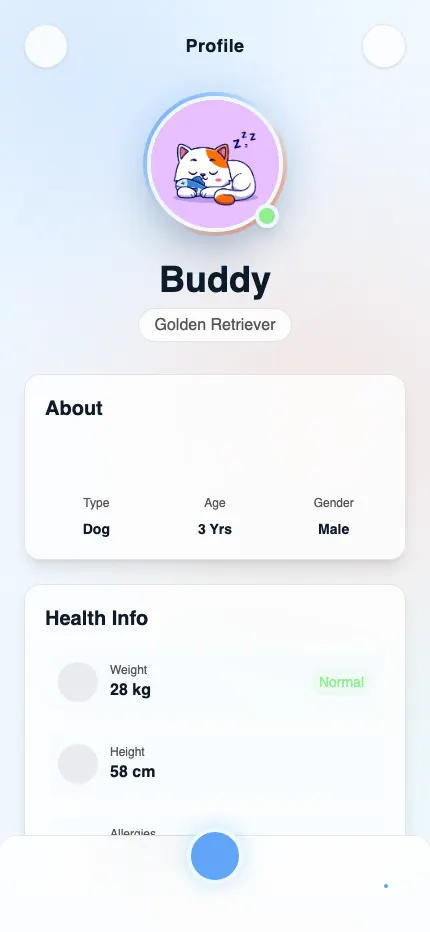 Pet Profile Screen