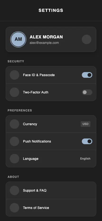 Settings